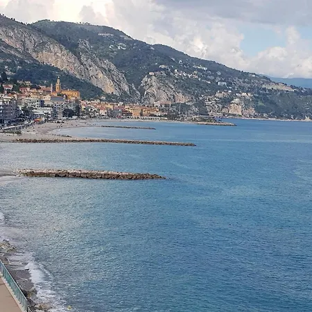 Front Bord De Cote D'azur Florentina Sea View French Riviera Proche Monaco Montecarlo Superb Appartement Menton