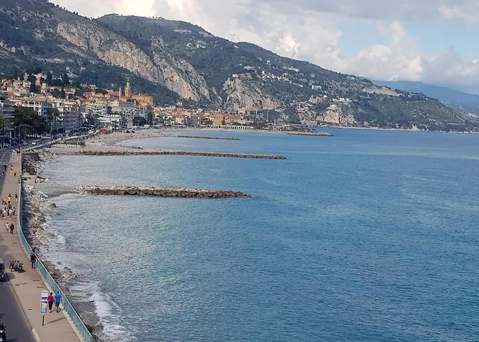 Front Bord De Côte D'azur Florentina Sea View French Riviera Proche Monaco Montecarlo Superb Apartamento Menton